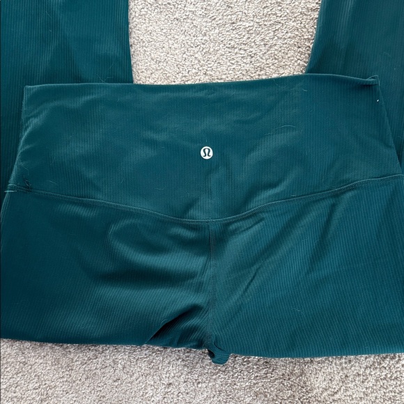 Lululemon Athletica Ribbed Teal Leggings - Picture 2 of 3